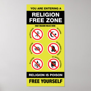 Zon religionsfrihet poster