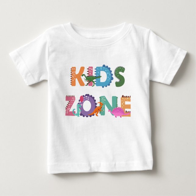 Zona dinosaurs för barn t shirt (Framsida)