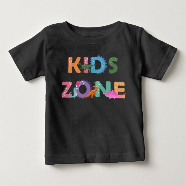 Zona dinosaurs för barn t shirt (Framsida)