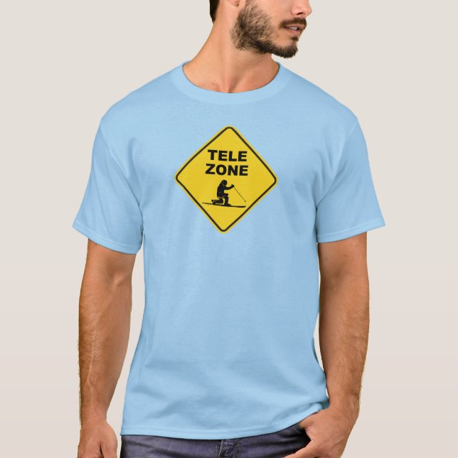 Zonare telemark Ski-tecken T Shirt (Framsida)