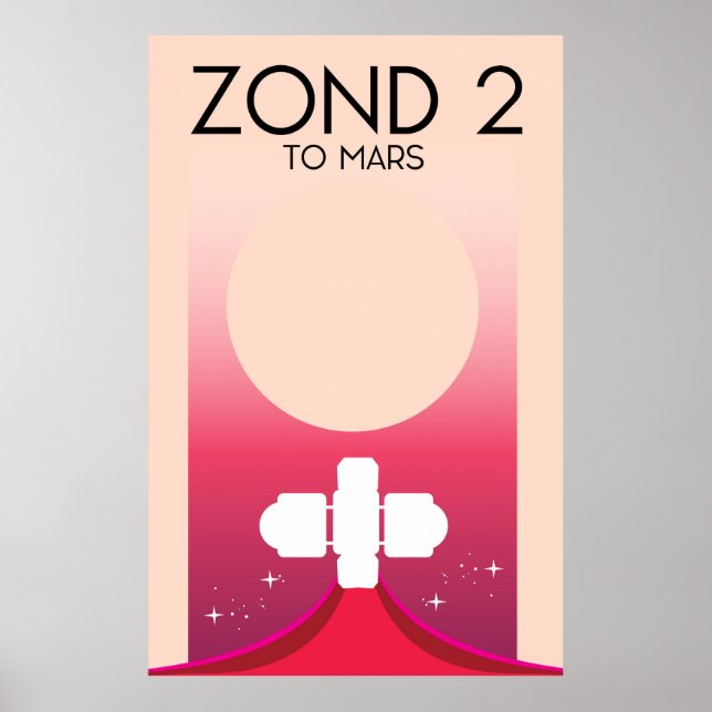 Zond 2 rymdkonst. poster (Framsidan)
