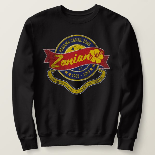 Zonien, Panama Canal Zon, CZ Lång Ärmad Tröja (Design framsida)