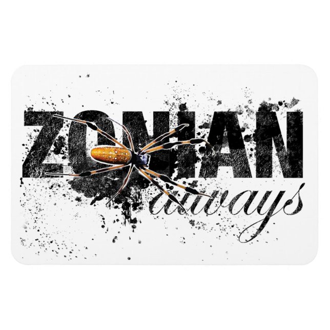 Zoniska alltid med spider (texturerad) magnet (Horisontell)