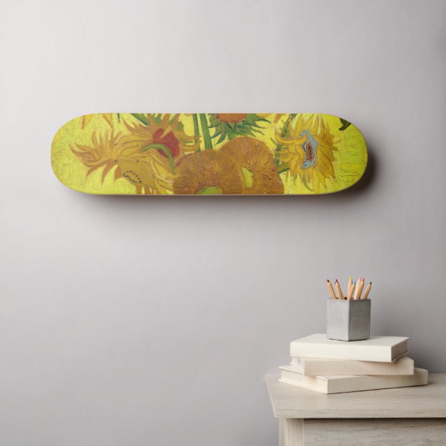 Zonnebloemen (Van Gogh) Mini Skateboard Bräda 18,5 Cm (Väggkonst (Horz))