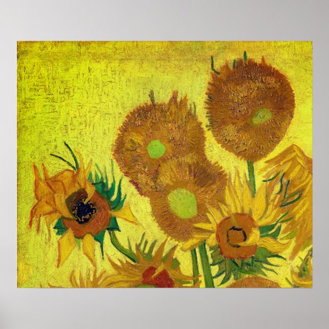 Zonnebloemen (Van Gogh) Poster (Framsidan)