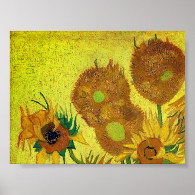 Zonnebloemen (Van Gogh) Poster (Framsidan)