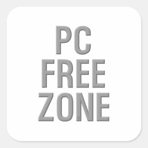 ZONT dekordetikett för PC-fri Fyrkantigt Klistermärke