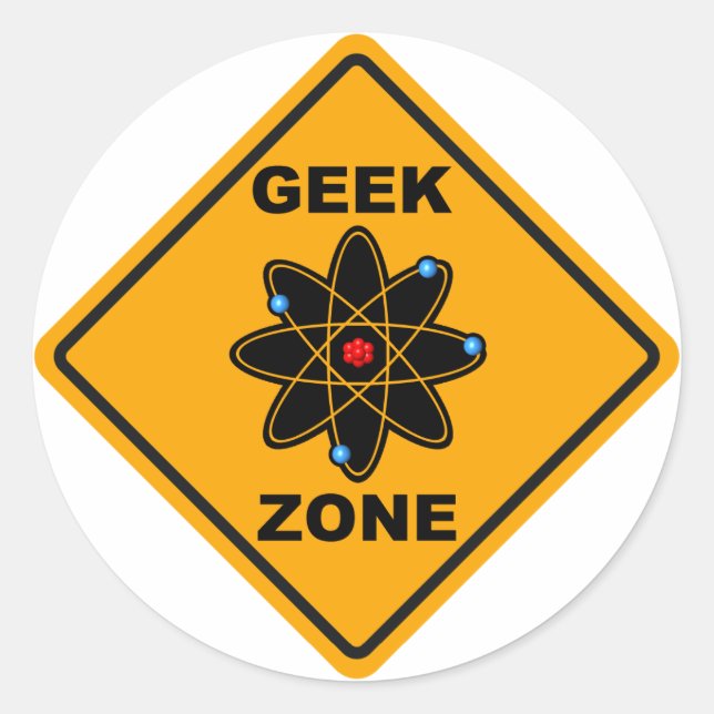 Zont Geek-tecken Runt Klistermärke (Framsida)