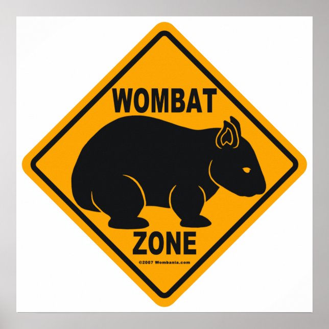 Zont tecken för Wombat Poster (Framsidan)