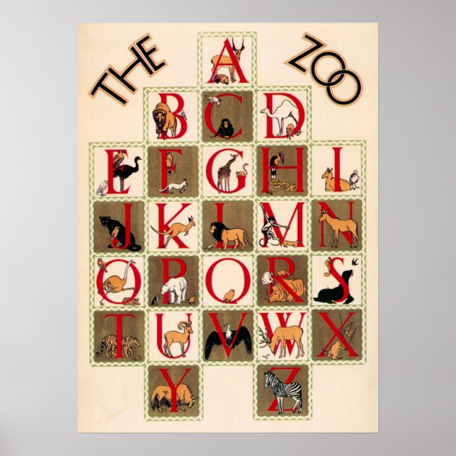 Zoo Alphabet Poster (Framsidan)