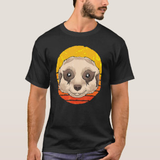 Zoo Animal Africa Safari Retro Meerkat T Shirt