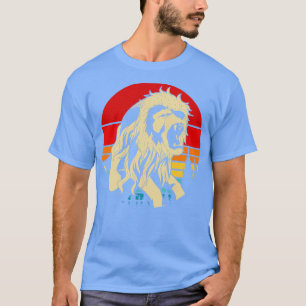 Zoo Animal Afrika Älskare Safari Retro Lejon T Shirt