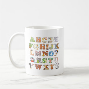 Zoo Animal Alphabet Brev ABCs Learning Kaffemugg