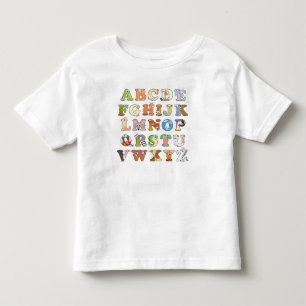Zoo Animal Alphabet Brev ABCs Learning T Shirt