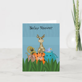 Zoo Animal Baby Shower Inbjudan