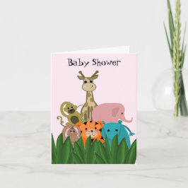 Zoo Animal Baby Shower Inbjudan