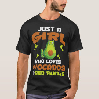 Zoo Animal bara en flicka som Kärlek Avocados och T Shirt