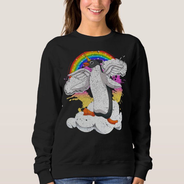 Zoo Animal Bird Penguincorn Rainbow Magic Pengui T Shirt (Framsida)