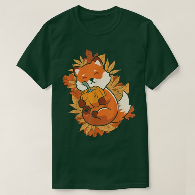Zoo Animal for Autumn Falling Löv Forest Animal T Shirt (Design framsida)