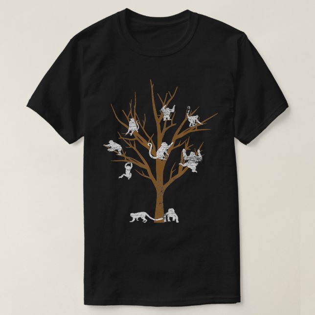 Zoo Animal Gift Chimpanzee Monkey Träd T Shirt (Design framsida)