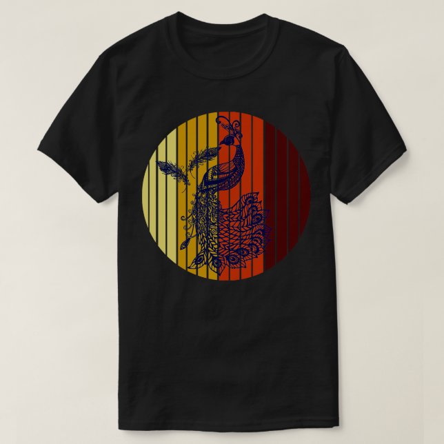Zoo Animal Ornamental Bird Gift Peacock T Shirt (Design framsida)