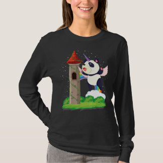 Zoo Animal Rainbow Pandacorn Magic Fairytale Uni T Shirt