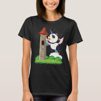 Zoo Animal Rainbow Pandacorn Magic Fairytale Uni T Shirt