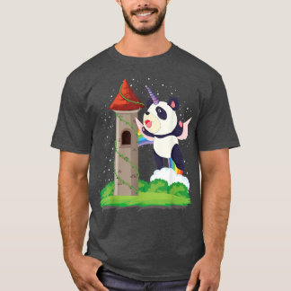 Zoo Animal Rainbow Pandacorn Magic Fairytale Uni T Shirt