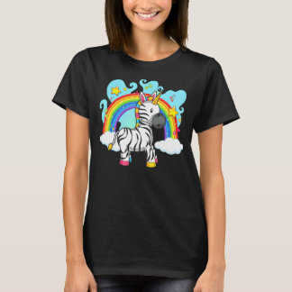 Zoo Animal Rainbow Zebracorn Fantasy Unicorn Zebr T Shirt