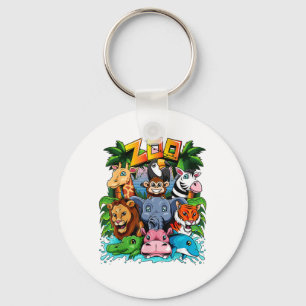 Zoo Animal Shirt Kids Boys Girls Lärarskola Fi Nyckelring