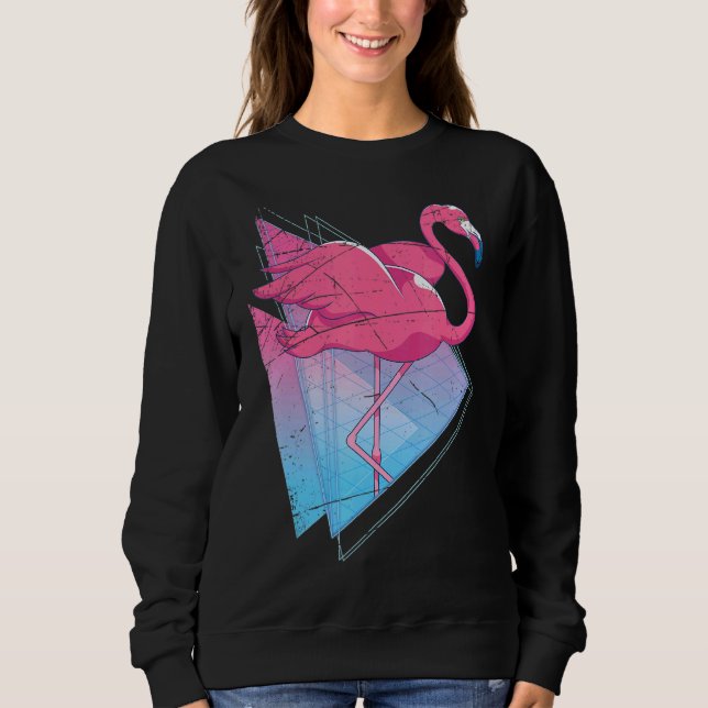 Zoo Animal Tropical Bird 80s Vaporwave Aesthetic F T Shirt (Framsida)