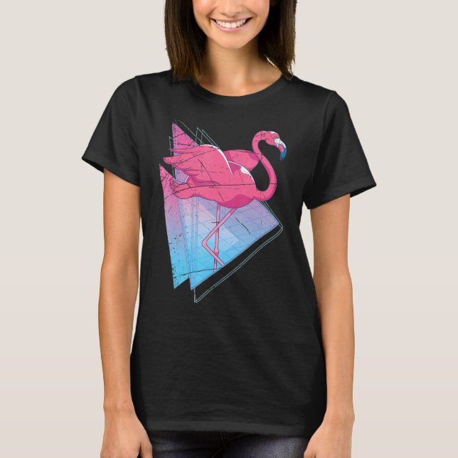 Zoo Animal Tropical Bird 80s Vaporwave Aesthetic F T Shirt (Framsida)