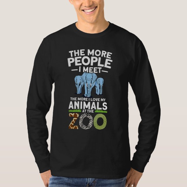 Zoo Animal  Zookeeper T Shirt (Framsida)
