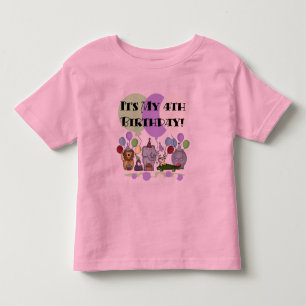 Zoo Animals 4e födelsedagen Tshirts och Gifts