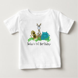 Zoo Animals Baby Artikel 1st Birthday T-shirt