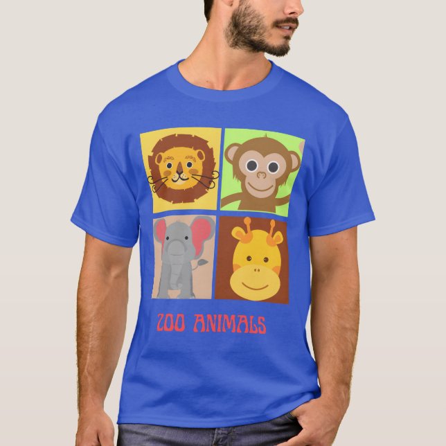zoo animals family t shirt (Framsida)