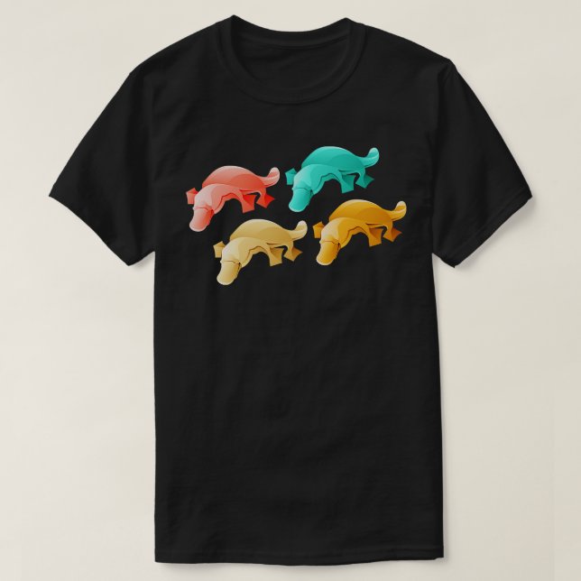 Zoo Animals Gift Aussie Australia Platypus T Shirt (Design framsida)
