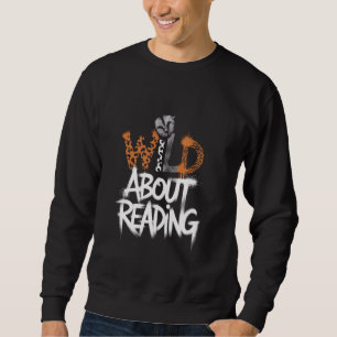 Zoo Animals Reader Älskare Librarian Bokar Vild Ab Lång Ärmad Tröja