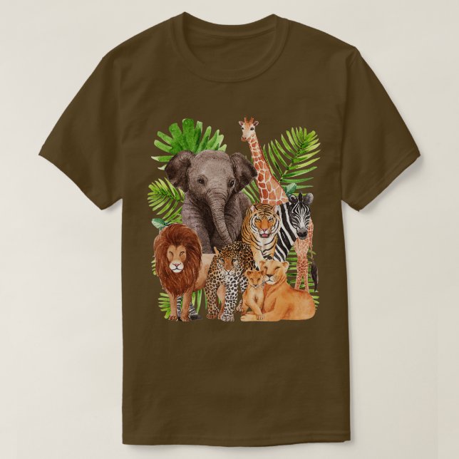 Zoo Animals Safari Jungle Animals Day i Zoo T Shirt (Design framsida)