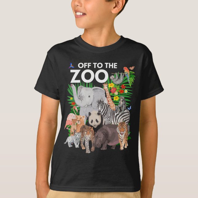 Zoo Animals Safari Party en dag i Zoo Safari Z T Shirt (Framsida)