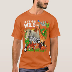 Zoo Animals Wildlife-Födelsedagsfesten varje dag i T Shirt