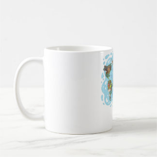 Zoo Animals World Map Planet Earth Ecological Syst Kaffemugg