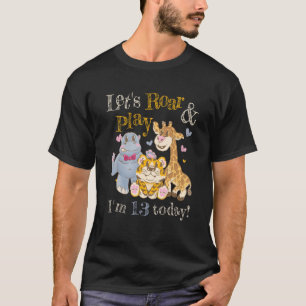 Zoo Animals Zookeeper Outfit 13:e Födelsedagsfeste T Shirt
