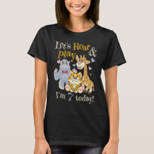 Zoo Animals Zookeeper Outfit 7:e Födelsedagsfest S T Shirt