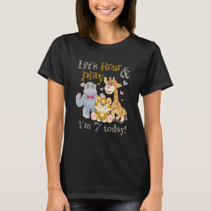 Zoo Animals Zookeeper Outfit 7:e Födelsedagsfest S T Shirt