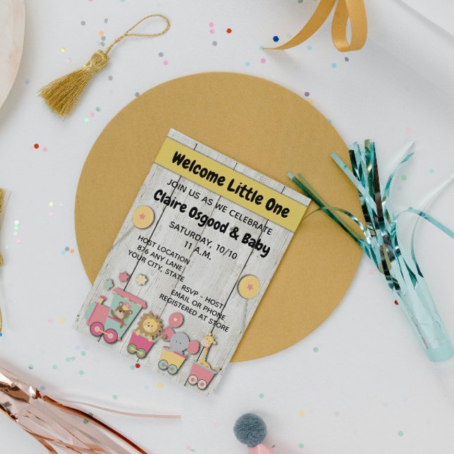 Zoo Baby Shower-inbjudan Inbjudningar (Skapare uppladdad)