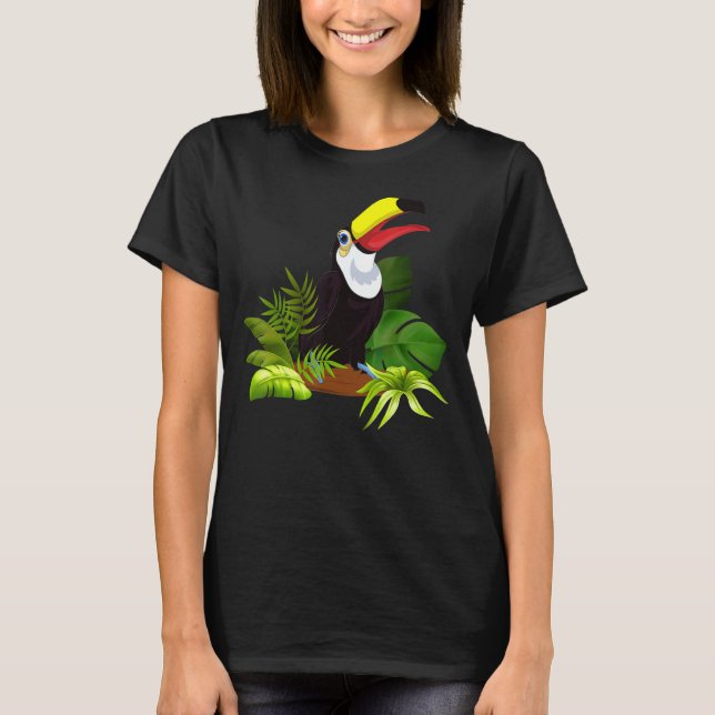 Zoo Bird Tropical Löv Rainforest Animal Exotic T Shirt (Framsida)