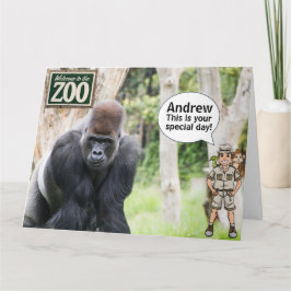 Zoo Birthday Card Kort