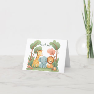 Zoo Birthday Tack Kort