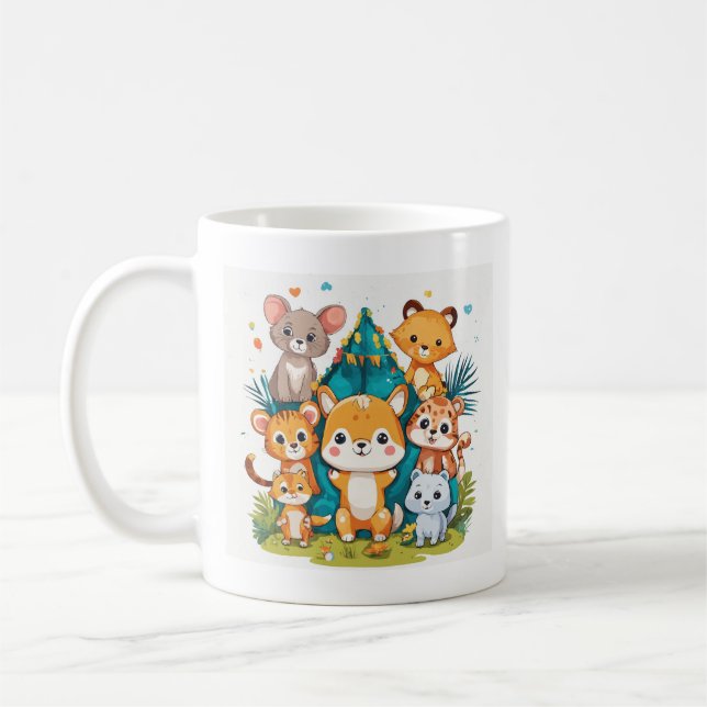"Zoo Brew: Playful Kids Animal Mugg Set" (Vänster)